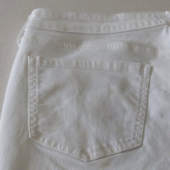 NYDJ LiftXTuck Technology White Wide-Leg Ankle Denim Jeans -Women's Size 14 - Picture 13 of 14